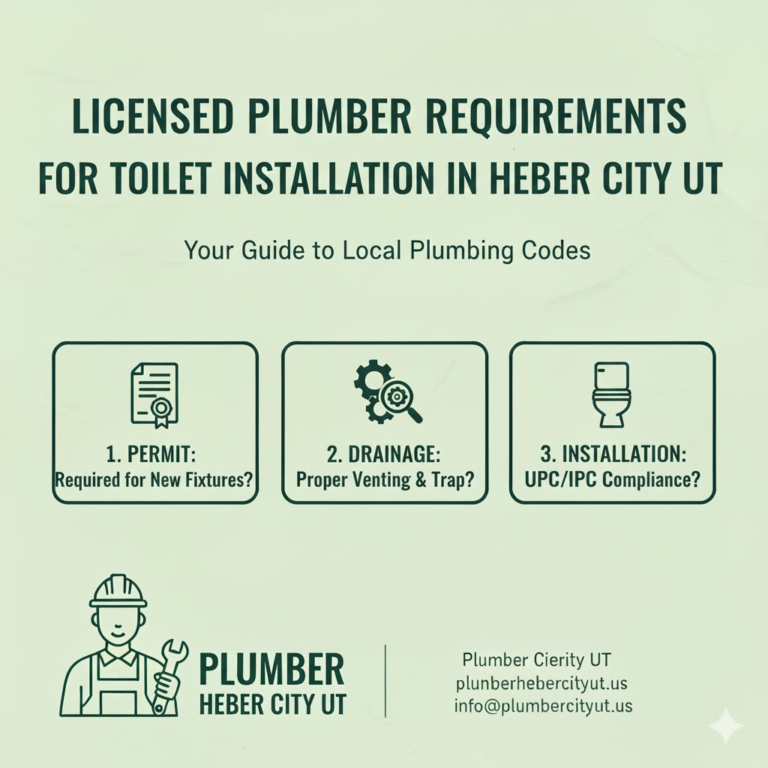 Licensed Plumber Requirements for Toilet Installation in Heber City UT